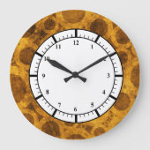 Steampunk Brown Gold Grunge Pattern Uhr (Vorderseite)