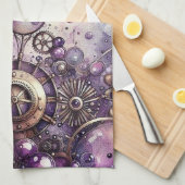 Steampunk Bubbles Küche Handtuch (Viertel Falte)
