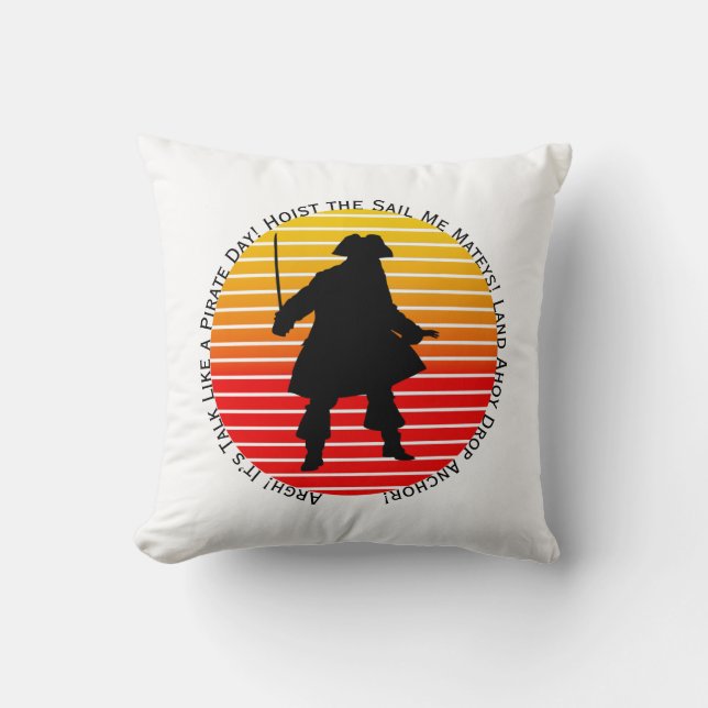 Steampunk Buccaneers sprechen wie ein Piratentag A Kissen (Vorderseite)