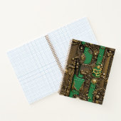 Steampunk-Buch-Industriegrün Notizblock (Innenseite)