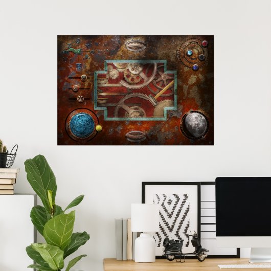 Steampunk - Büchse der Pandora Poster (Heimbüro)