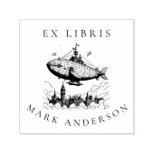 Steampunk-Buchzeichen-Briefmarke Permastempel (Design)