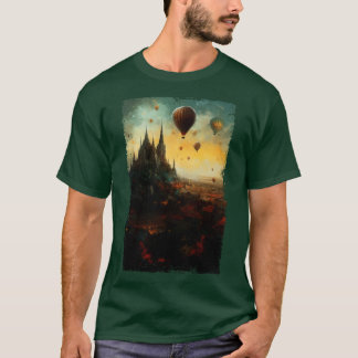 Steampunk Budapest Skyline 1 T-Shirt