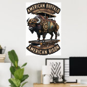 Steampunk Buffalo Poster (Heimbüro)