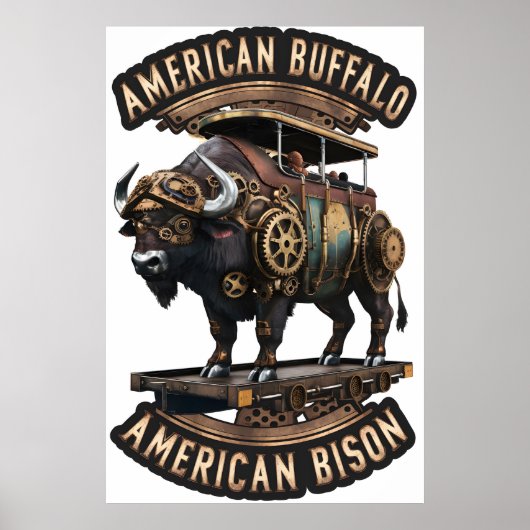 Steampunk Buffalo Poster (Vorne)