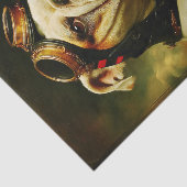 Steampunk Bulldog Aviator Portrait FC4R Decoupage Seidenpapier (Ausschnitt)