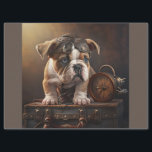 Steampunk Bulldog Seidenpapier<br><div class="desc">Ein bezaubernder kleiner Bulldoggen-Welpe,  gekleidet in einem Steampunkgarb</div>