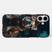 Steampunk Bulldog Stationmaster Portrait Case-Mate iPhone Hülle (Rückseite (Horizontal))