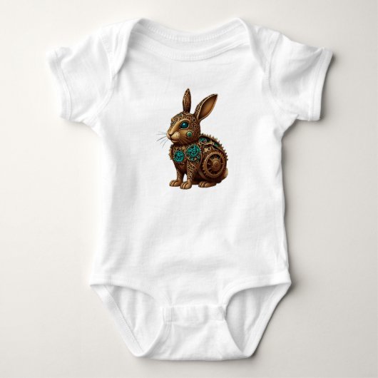 STEAMPUNK BUNNY BABY STRAMPLER (Vorderseite)