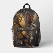 Steampunk Bunny Bedruckter Rucksack (Vorderseite)