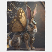 Steampunk Bunny Fleecedecke (Vorderseite)