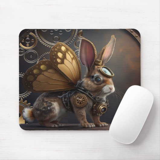 Steampunk Bunny Mousepad (Mit Mouse)