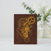 Steampunk Bunny Postkarte (Stehend Vorderseite)