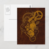 Steampunk Bunny Postkarte (Vorne/Hinten)