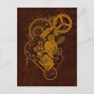 Steampunk Bunny Postkarte