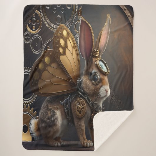 Steampunk Bunny Sherpadecke (Vorderseite)