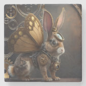 Steampunk Bunny Steinuntersetzer (Vorderseite)