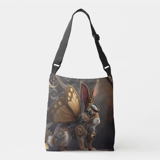 Steampunk Bunny Tragetaschen Mit Langen Trägern (Vorderseite)