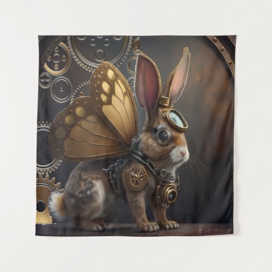 Steampunk Bunny Wandteppich (Vorderseite)