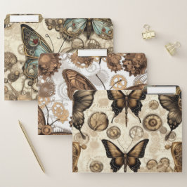 Steampunk Butterflies Field Folders Queen Anna #1 Papiermappe