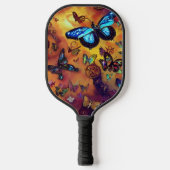 Steampunk Butterflies Pattern Pickleball Schläger (Vorderseite)