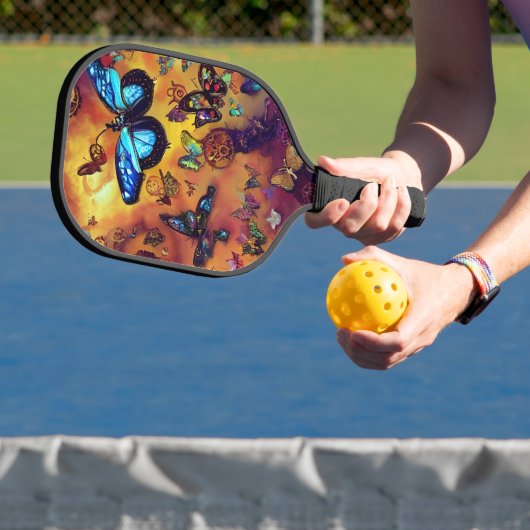Steampunk Butterflies Pattern Pickleball Schläger (InSitu)