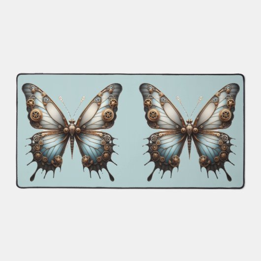 Steampunk Butterfly Desk Mat Schreibtischunterlage (Vorderseite)