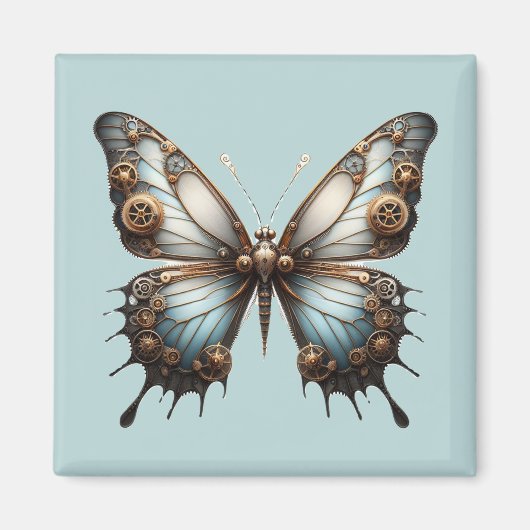 Steampunk Butterfly Magnet (Vorne)
