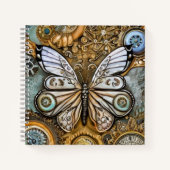 Steampunk Butterfly Notizblock (Vorderseite)