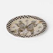 Steampunk Butterfly Pappteller (Schrägansicht)