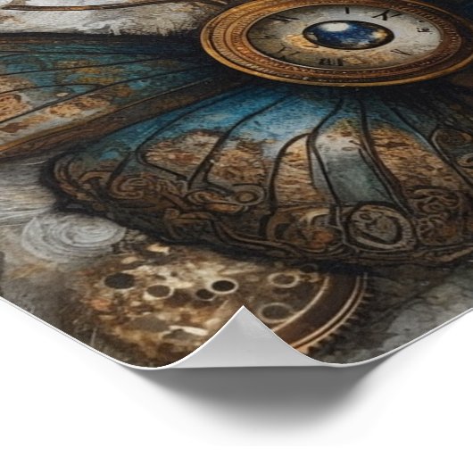 Steampunk Butterfly Poster (Ecke)