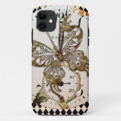 Steampunk Butterfly Round Case-Mate iPhone Hülle (Rückseite)