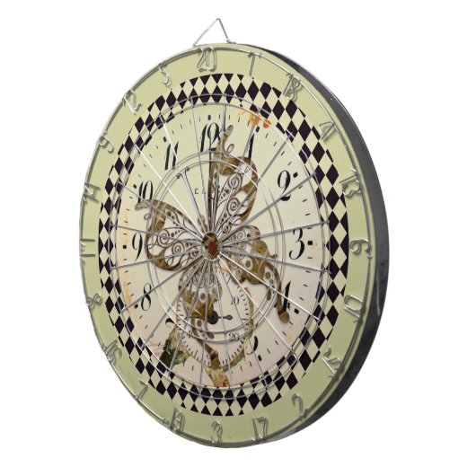 Steampunk Butterfly Round Dartscheibe (Vorderseite rechts)