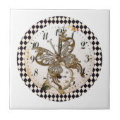 Steampunk Butterfly Round Fliese (Vorderseite)