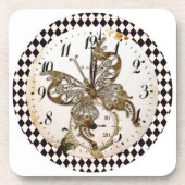 Steampunk Butterfly Round Getränkeuntersetzer (Vorderseite)