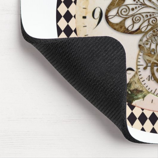 Steampunk Butterfly Round Mousepad (Ecke)