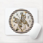 Steampunk Butterfly Round Mousepad (Mit Mouse)