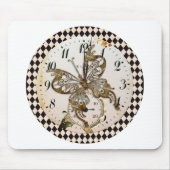 Steampunk Butterfly Round Mousepad (Vorne)