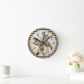 Steampunk Butterfly Round Runde Wanduhr (Zuhause)