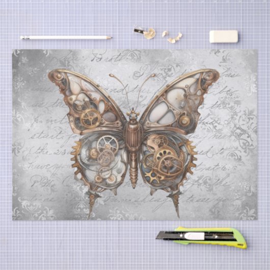 Steampunk Butterfly Seidenpapier (Handwerk)