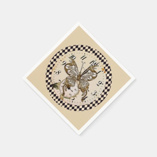 Steampunk Butterfly Serviette (Ecke)