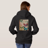 Steampunk Butterfly Skull – Luxury Abstract Street Hoodie (Schwarz voll)