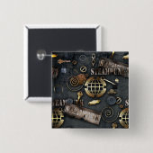 Steampunk Button (Vorne & Hinten)