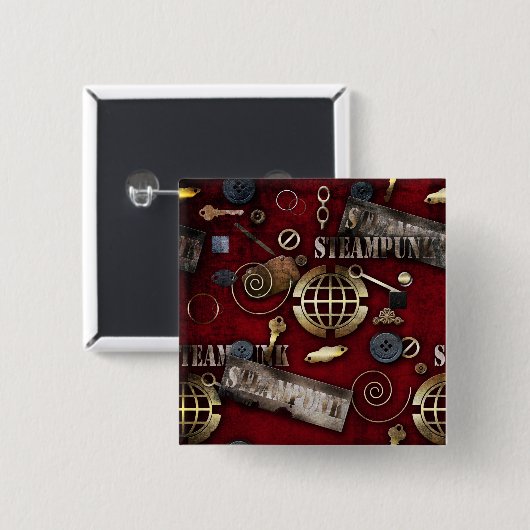 Steampunk Button (Vorne & Hinten)