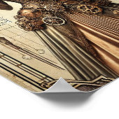 Steampunk Button-Up Art, Poster 1, Glamour & Vinta (Ecke)