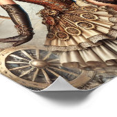 Steampunk Button-Up Art, Poster 3, Glamour & Vinta (Ecke)