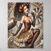 Steampunk Button-Up Art, Poster 3, Glamour & Vinta (Vorne)