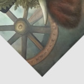 Steampunk Calf Whimsical Vintage Farm Decoupage Seidenpapier (Ausschnitt)