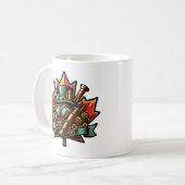 Steampunk Canada Day Kaffeetasse (Vorderseite Links)
