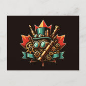 Steampunk Canada Day Postkarte (Vorderseite)